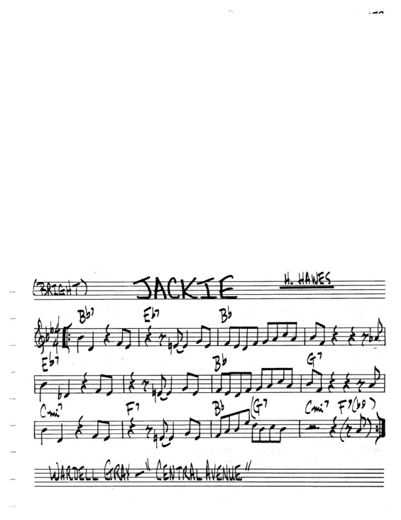 Partitura da música Jackie v.4