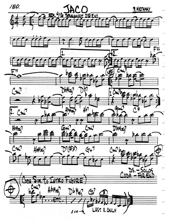 Partitura da música Jaco v.5