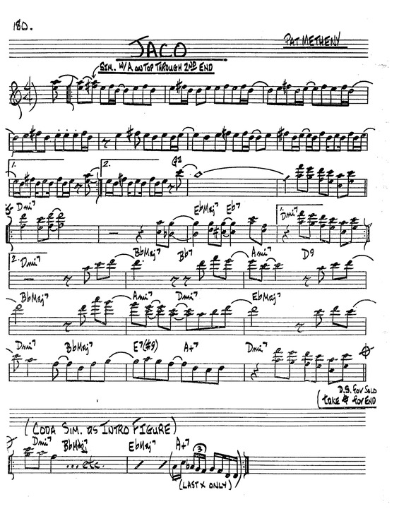 Partitura da música Jaco v.7