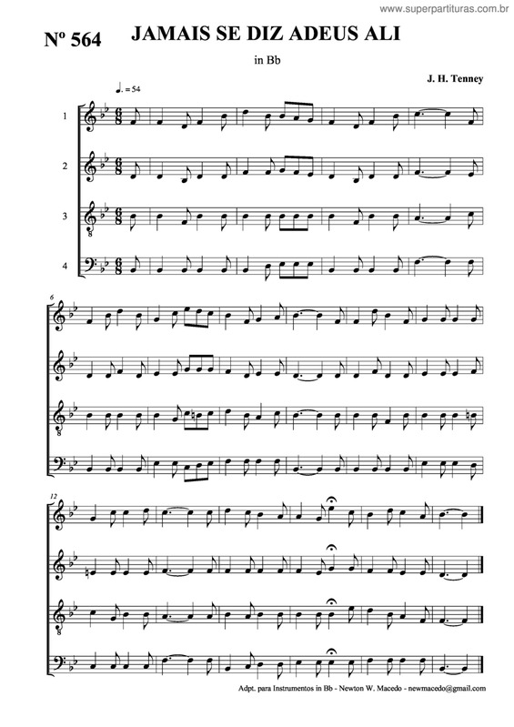 Partitura da música Jamais Se Diz Adeus Ali v.2