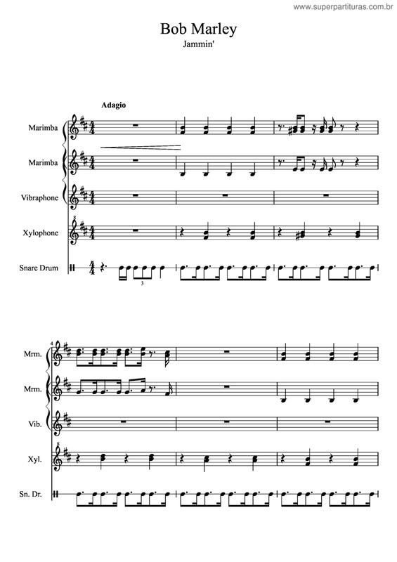 Partitura da música Jammin