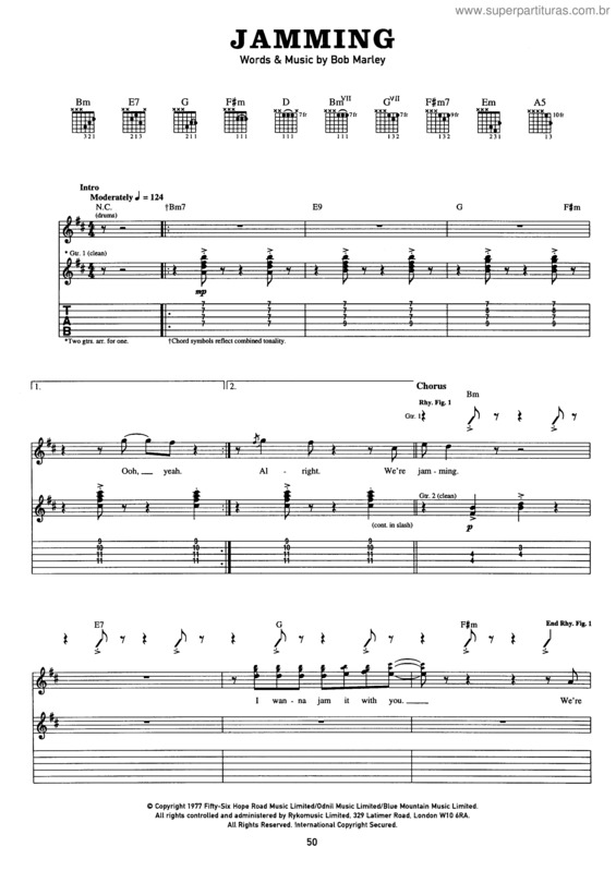 Partitura da música Jamming v.2