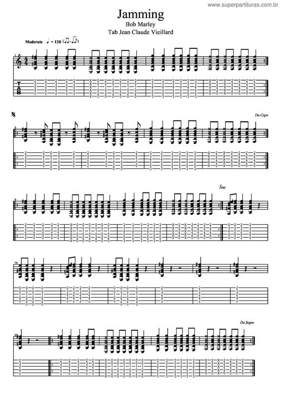 Partitura da música Jamming