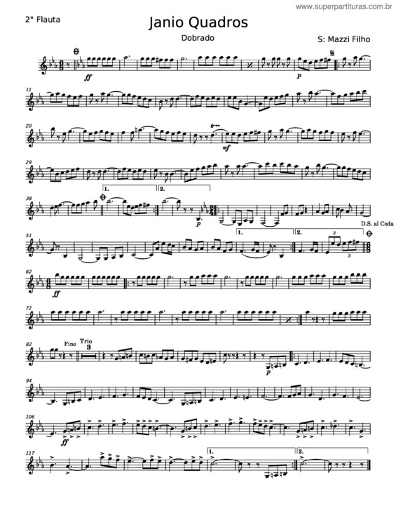 Partitura da música Janio Quadros – Mazzi Filho v.2