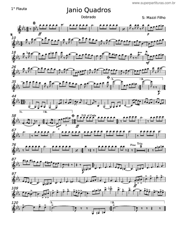 Partitura da música Janio Quadros – Mazzi Filho v.3