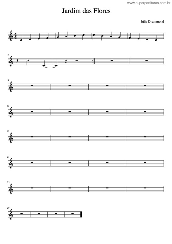 Partitura da música Jardim De Flores