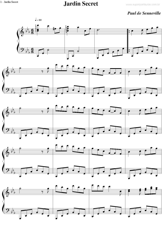 Partitura da música Jardin Secret