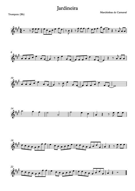 Partitura da música Jardineira v.15