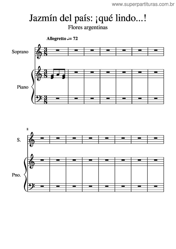 Partitura da música Jazmín Del País: ¡Qué Lindo...! v.2