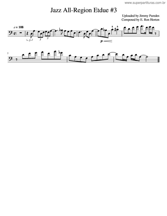 Partitura da música Jazz All–Region Etdue #3