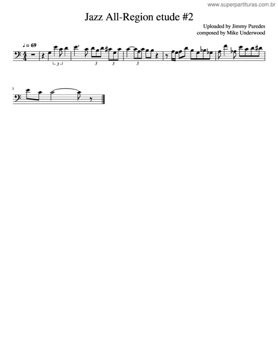 Partitura da música Jazz All–Region Etude #2