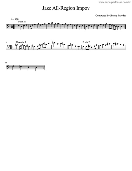 Partitura da música Jazz All–Region Impov