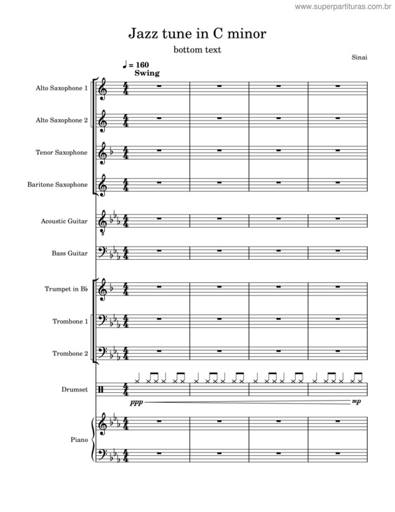 Partitura da música Jazz Tune In C Minor