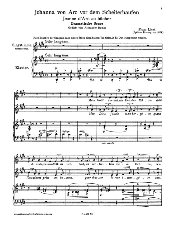 Partitura da música Jeanne D_Arc Au Bûcher S.293