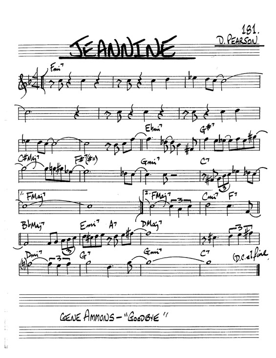 Partitura da música Jeannine