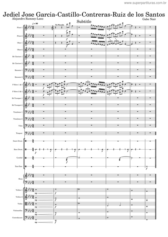 Partitura da música Jediel Jose Garcia–Castillo–Contreras–Ruiz De Los Santos
