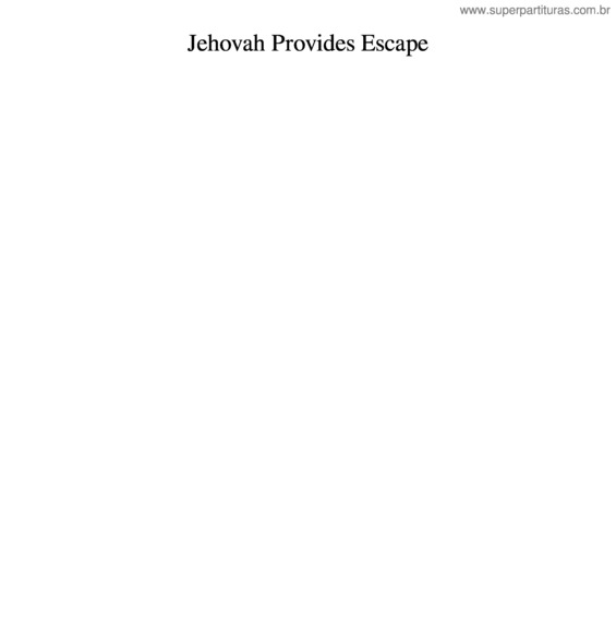 Partitura da música Jehovah Provides Escape