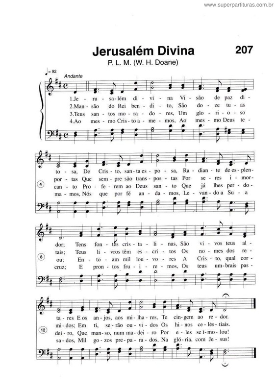 Partitura da música Jerusalém Divina