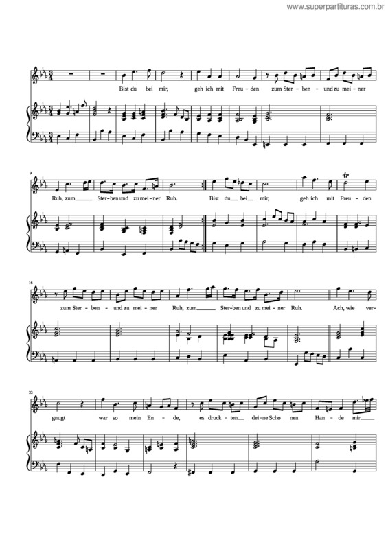 Partitura da música Jesu, Jesu, Du Bist Mein, Bwv 470 – Johann Sebastian Bach