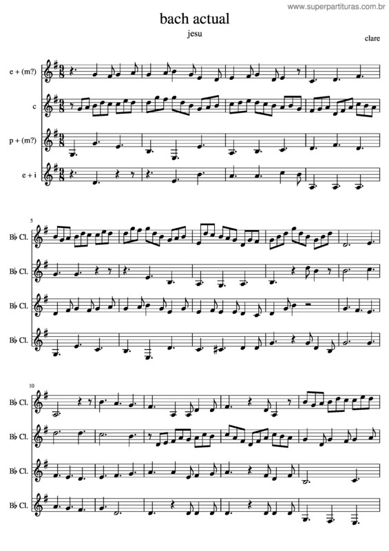 Partitura da música Jesu, Joy Of Man`S Desiring v.10