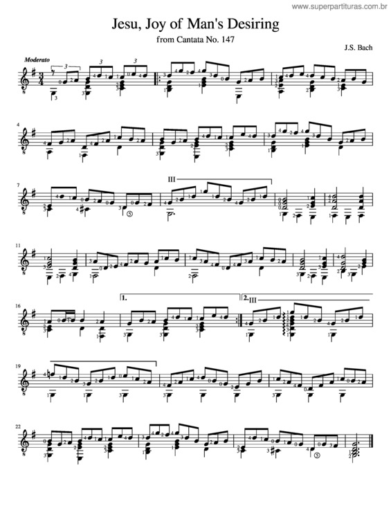 Partitura da música Jesu, Joy Of Man`S Desiring v.16