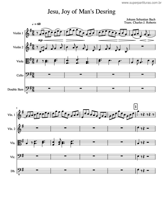 Partitura da música Jesu, Joy Of Man`S Desiring v.29