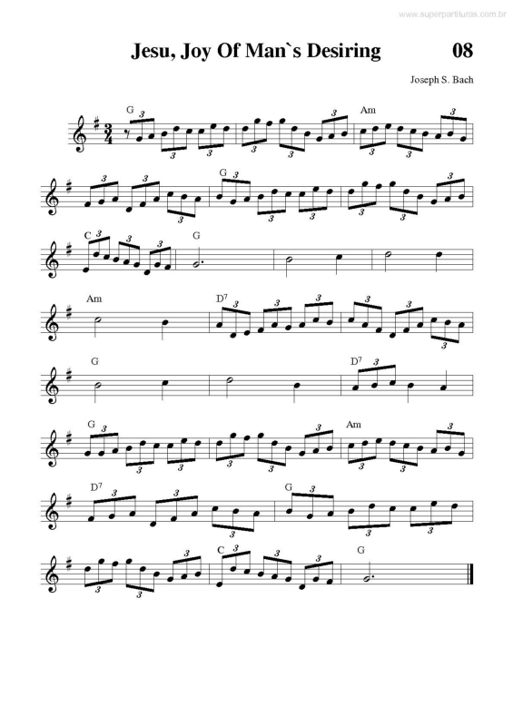 Partitura da música Jesu, Joy Of Man`s Desiring