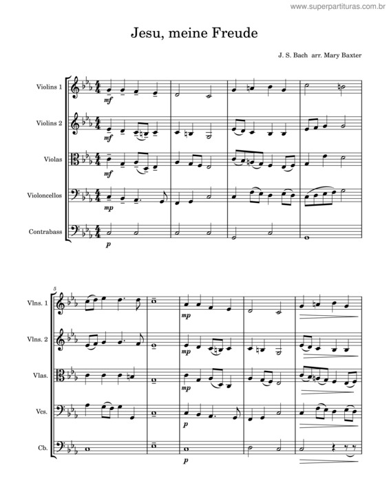 Partitura da música Jesu, Meine Freude, Bwv 227 – Johann Sebastian Bach Jesu, Meine Freude– Final Score