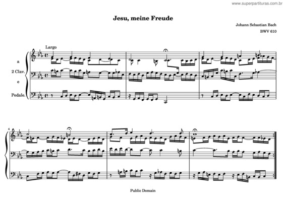 Partitura da música Jesu, meine Freude