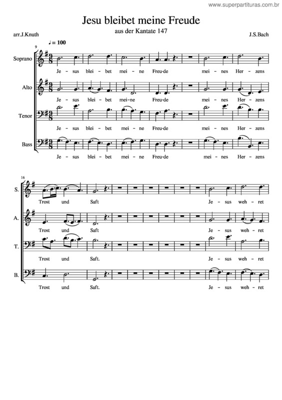 Partitura da música Jesu Bleibet Meine Freude v.4