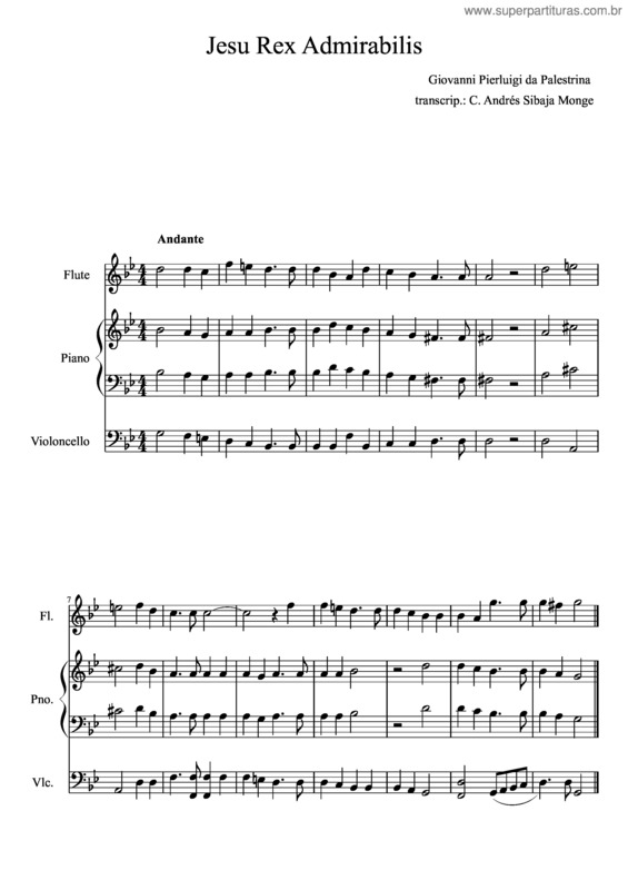 Partitura da música Jesu Rex Admirabilis v.3
