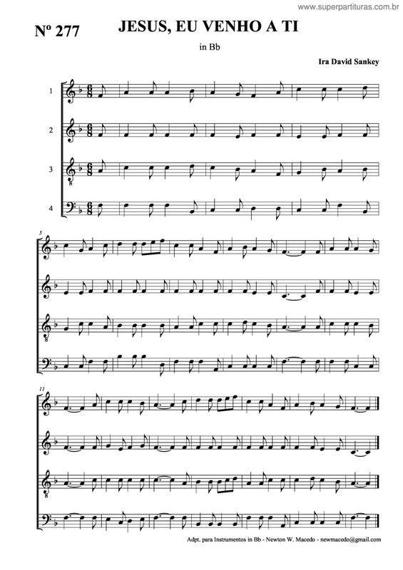 Partitura da música Jesus, Eu Venho A Ti v.2