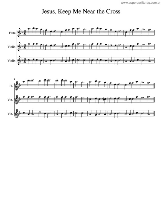 Partitura da música Jesus, Keep Me Near The Cross