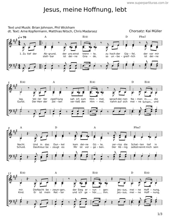 Partitura da música Jesus, Meine Hoffnung, Lebt v.2
