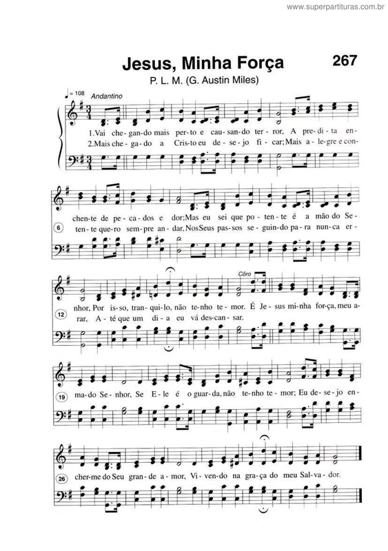 Partitura da música Jesus, Minha Força