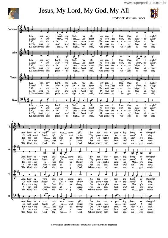 Partitura da música Jesus, My Lord, My God, My All