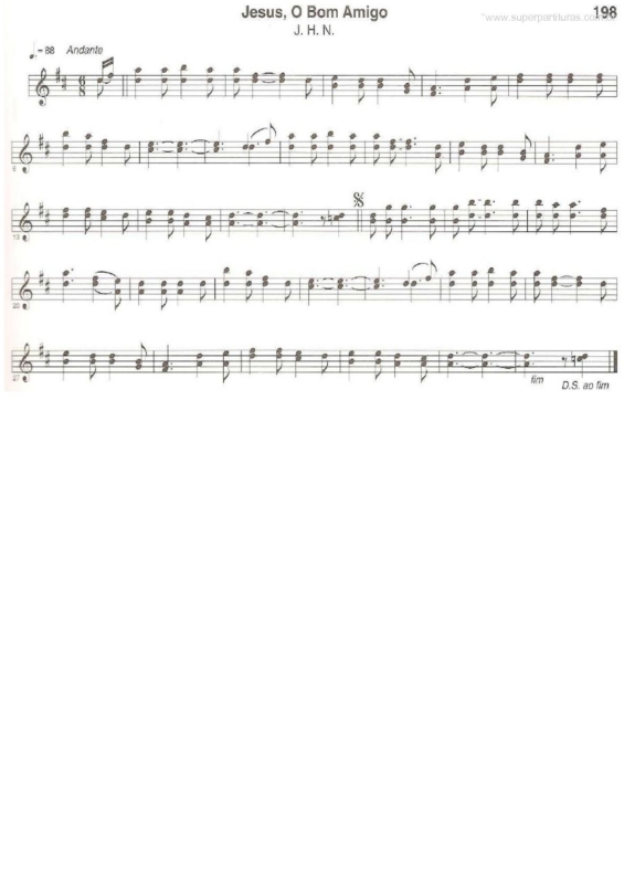 Partitura da música Jesus, O Bom Amigo v.2