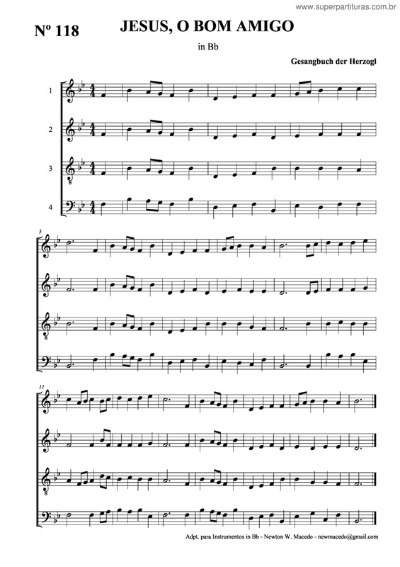 Partitura da música Jesus, O Bom Amigo v.5