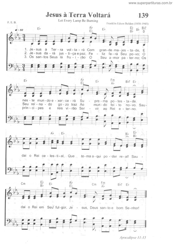 Partitura da música Jesus À Terra Voltará