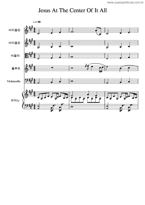 Partitura da música Jesus At The Center Of It All