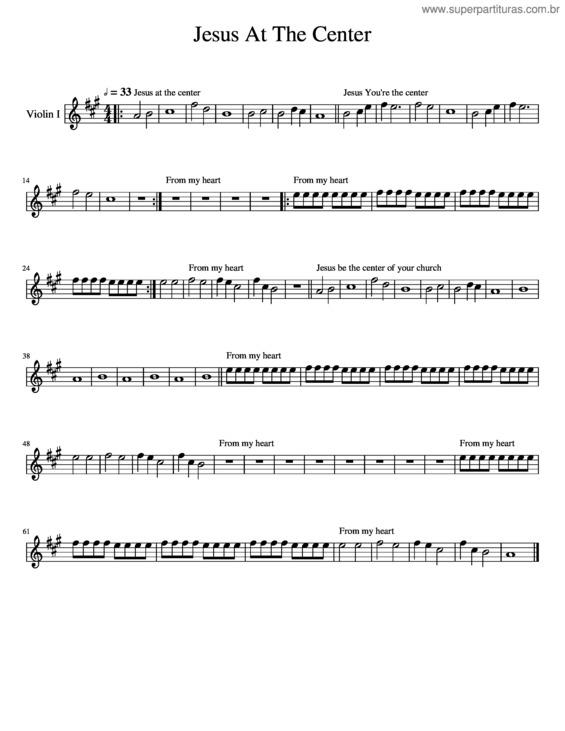 Partitura da música Jesus At The Center