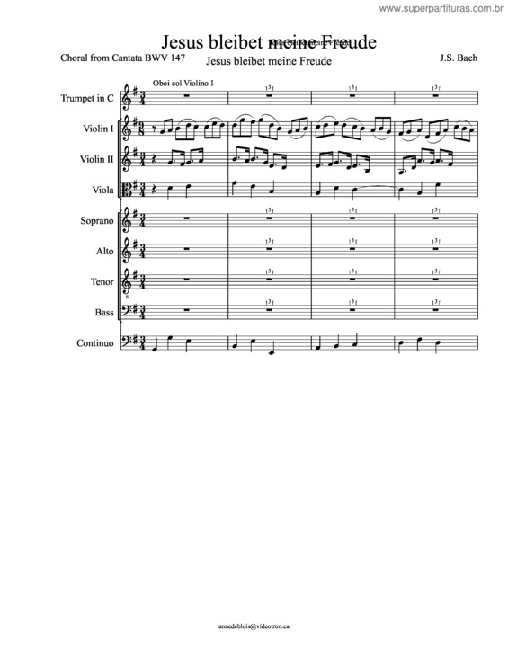 Partitura da música Jesus Bleibet Meine Freude v.11