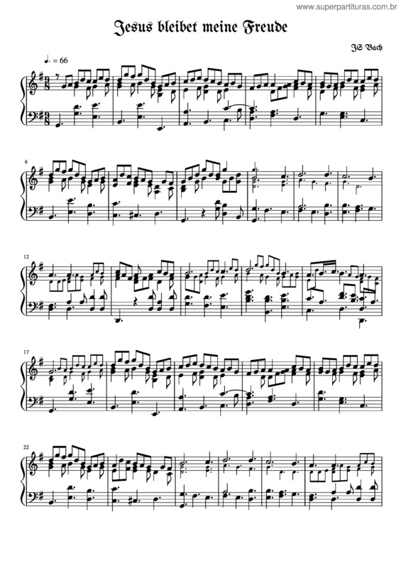 Partitura da música Jesus Bleibet Meine Freude v.12