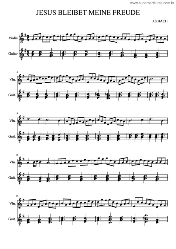 Partitura da música Jesus Bleibet Meine Freude v.14