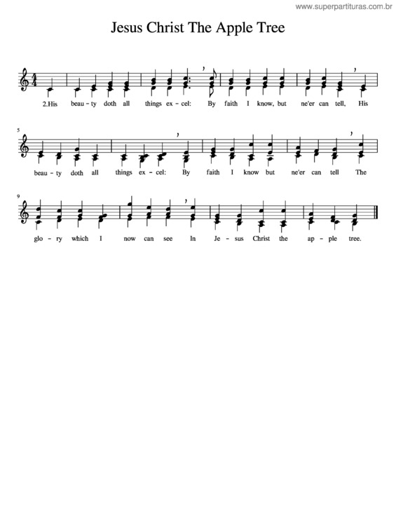Partitura da música Jesus Christ The Apple Tree