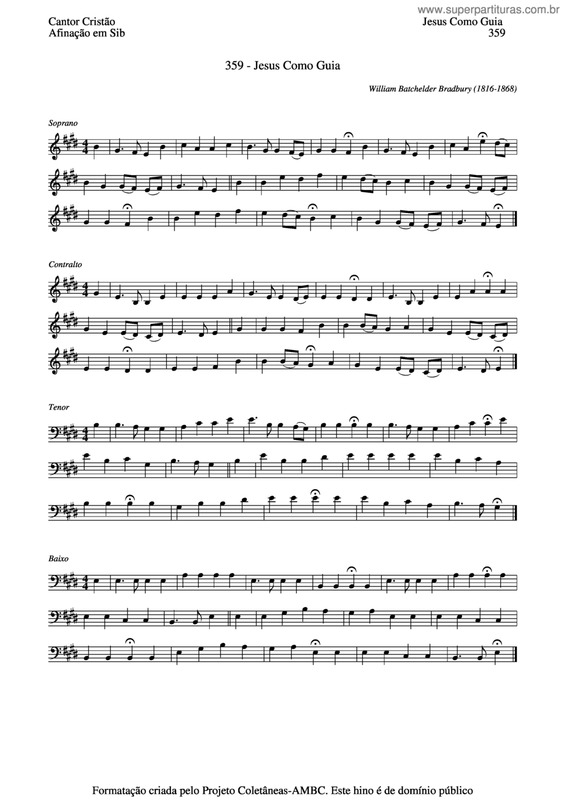 Partitura da música Jesus Como Guia v.6