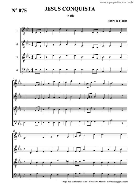 Partitura da música Jesus Conquista v.2