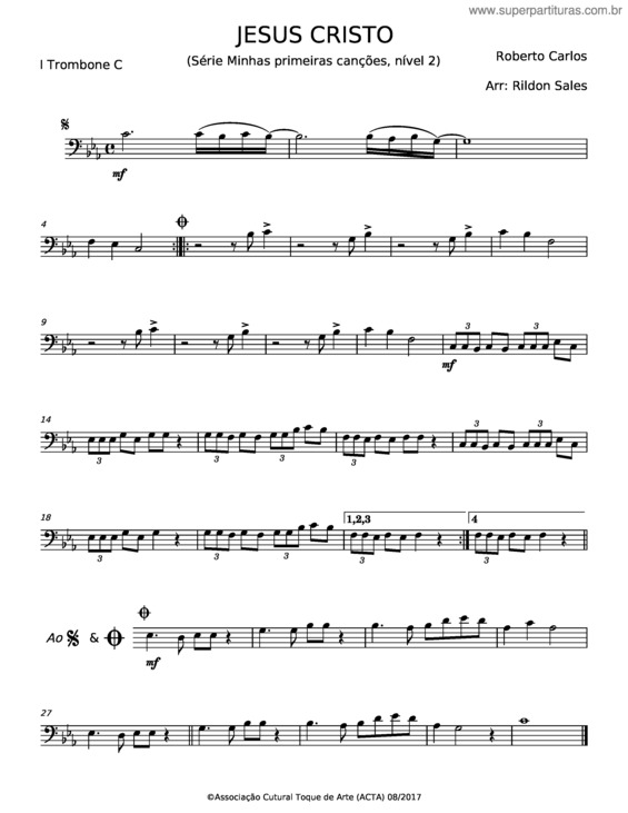 Partitura da música Jesus Cristo – Roberto Carlos v.2
