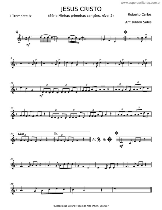 Partitura da música Jesus Cristo – Roberto Carlos v.3