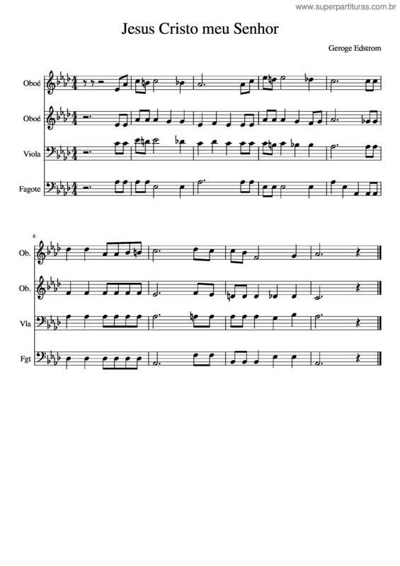 Partitura da música Jesus Cristo Meu Senhor